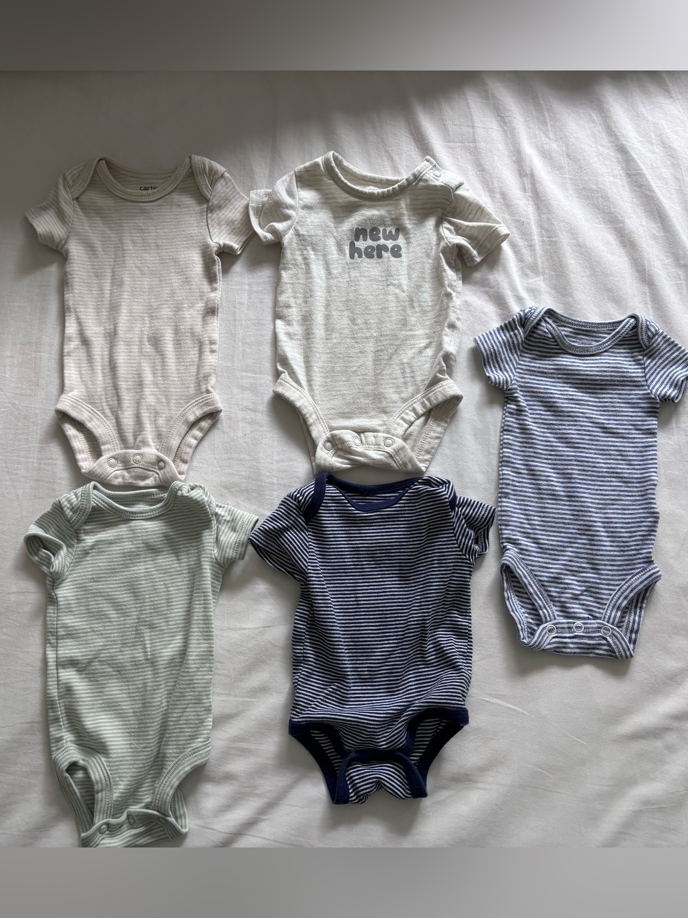 NB Bundle - Striped Baby One-Piece Set - 5 Pack